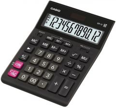 Casio gr-12 office calculator negro, pantalla de 12 dígitos