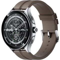 Reloj Watch Xiaomi Watch 2 Pro Bluetooth. Color Plata (Silver). Correa de Cuero en Color Marrón. Pantalla AMOLED de 1,43 pulgadas con 326 PPI. Batería de 495 mAh con una duraciónd de hasta 65 horas.