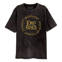 El señor de los anillos camiseta gold foil logo talla m