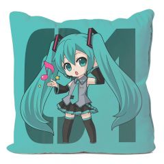 Vocaloid funda de almohada hatsune miku 50 x 50 cm