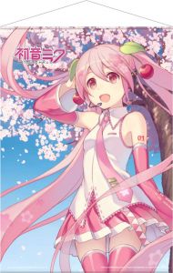 Hatsune miku póster tela cherry blossom 50 x 70 cm