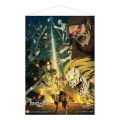 Attack on titan: the final season póster tela paradis island vs marley 50 x 70 cm