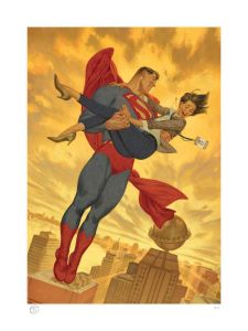 Dc comics litografia superman & lois lane 46 x 61 cm - sin marco
