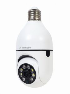 Gembird tsl-cam-wrhd-01 cámara wifi giratoria inteligente, e27, 1080p