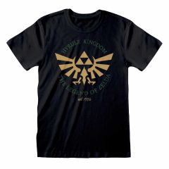Nintendo legend of zelda - hyrule kingdom crest (unisex black t-shirt) small